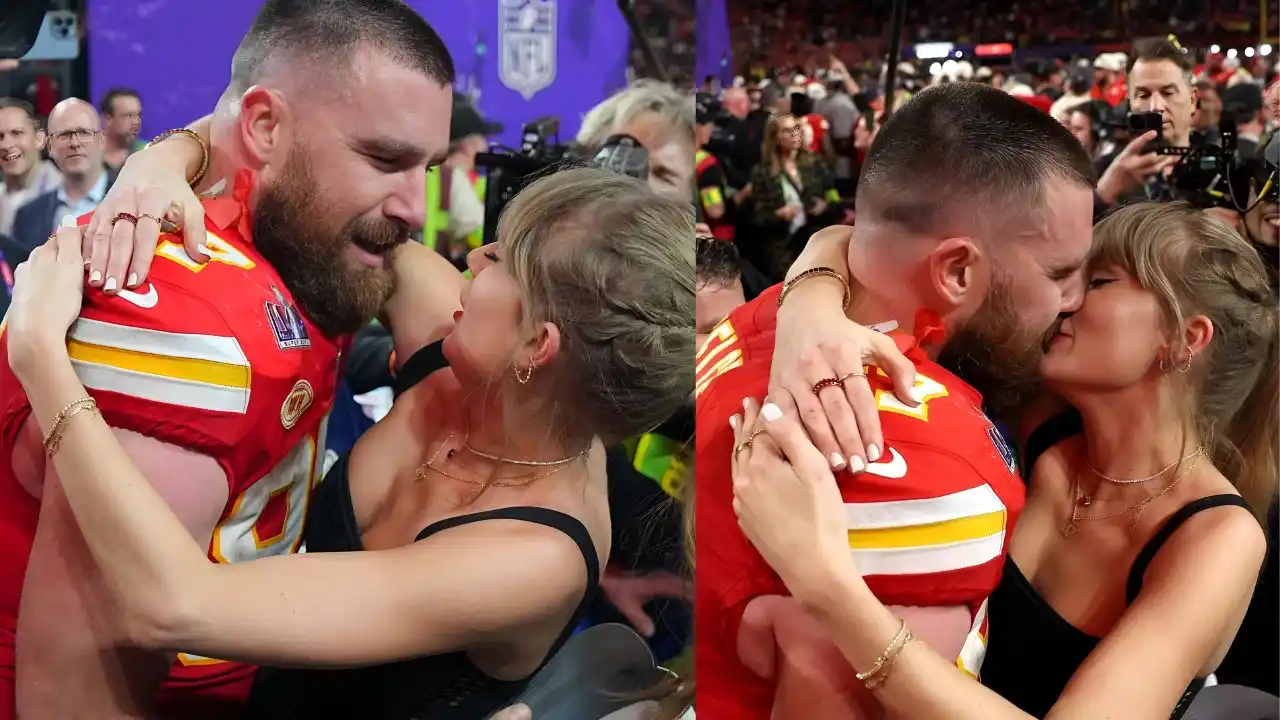 Travis Kelce's Sweet Kiss for Taylor Swift