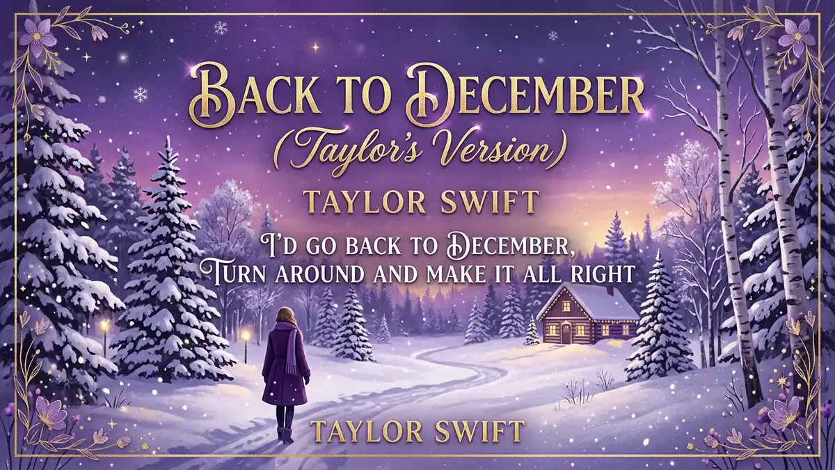 Back to December Taylor Swift lyrics Taylor's Version