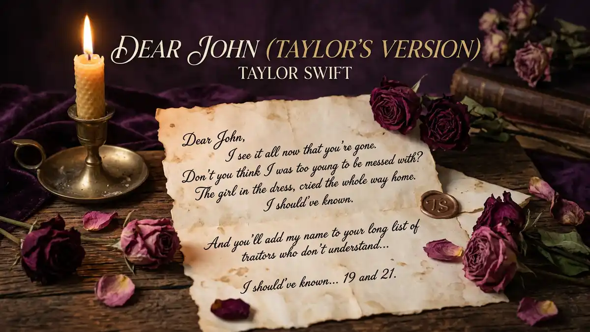 Dear John Taylor Swift lyrics Taylor's Version