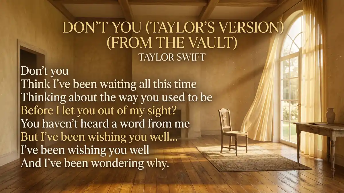 Don't You Taylor Swift Lyrics Taylor's Version