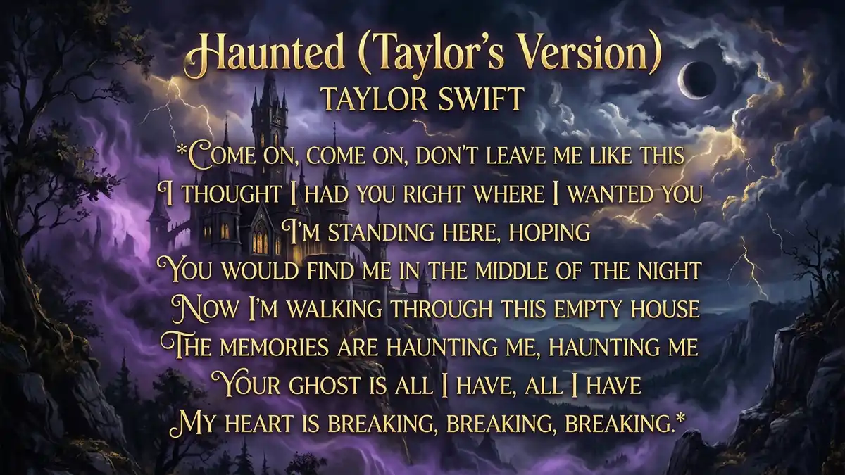 Haunted Taylor Swift lyrics Taylor's Version